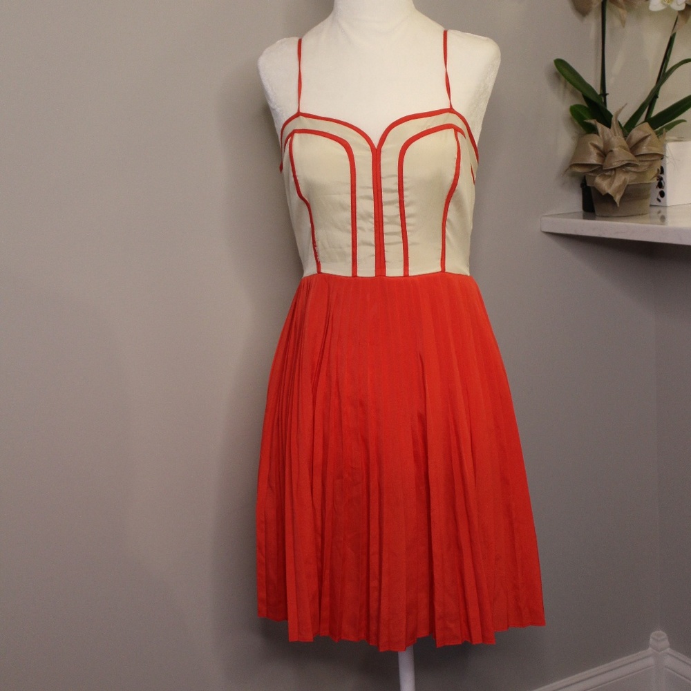 red and white dress